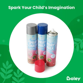 Boley white spray chalk can for clean contrast on pavement and grass.