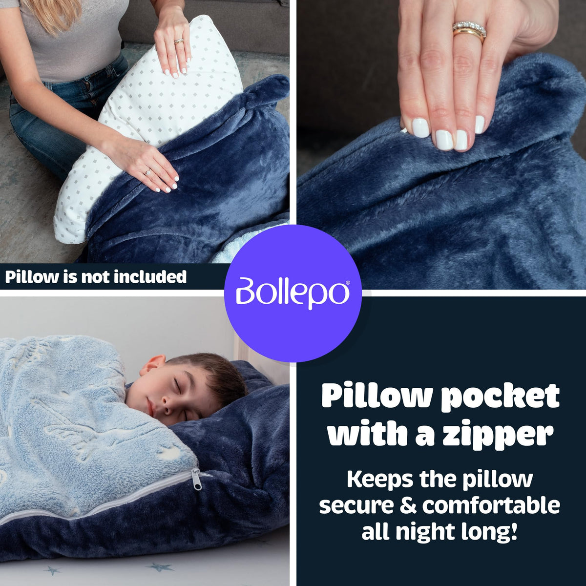 Bollepo dinosaur-themed design supports fun sleepovers and pajama parties.