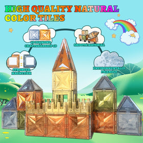 Bolorbt magnetic tiles showcase color patterns for early math skills