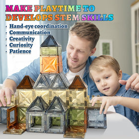 Bolorbt magnetic tiles depict a natural scene to spark imagination