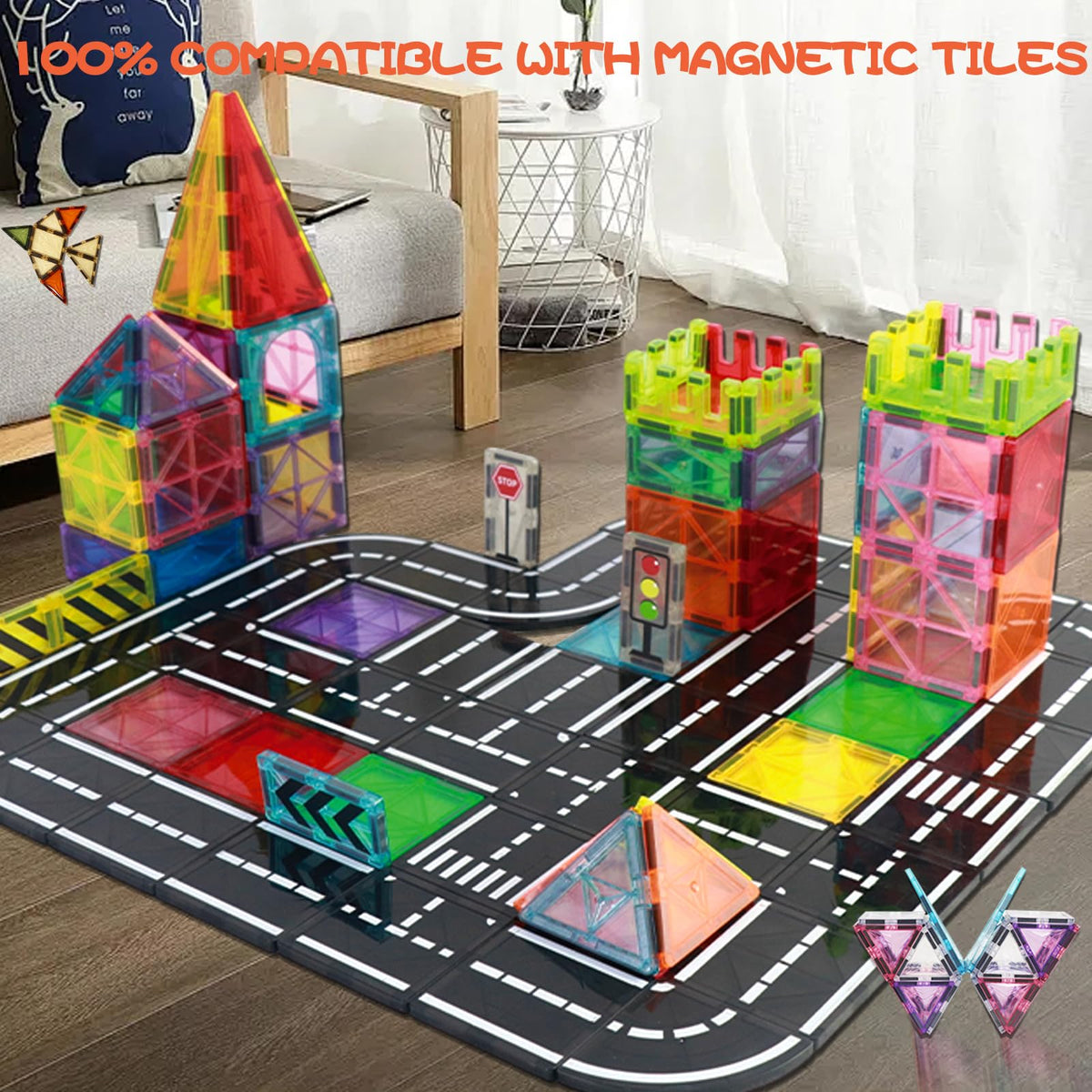 BOLORBT Road Tiles magnetic hold system demonstrates sturdy connections for multi-level ramps.