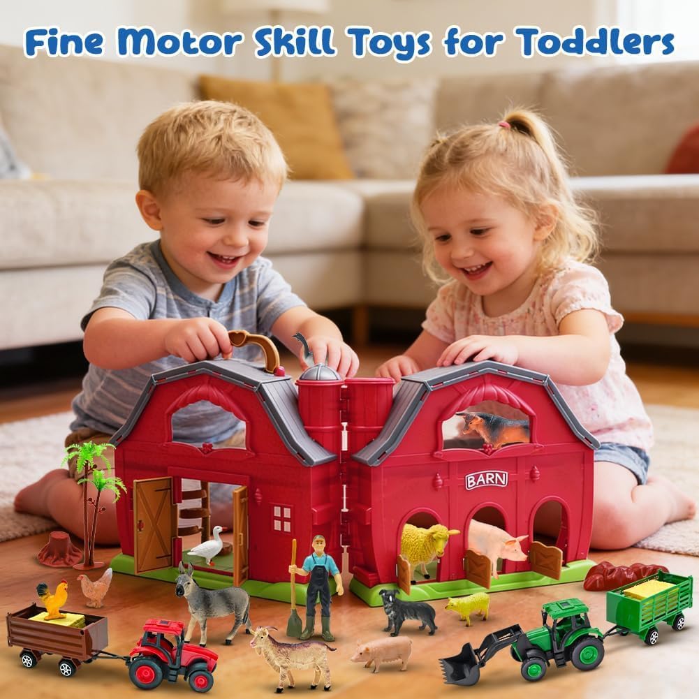 BOLZRA ABS plastic farm figures offer durable, safe sensory exploration