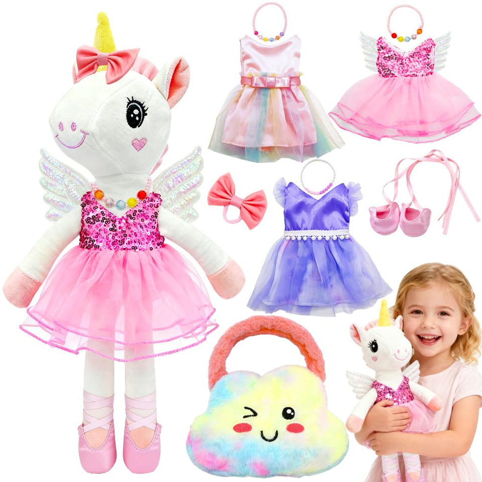 BOLZRA ballerina unicorn doll standing tall for imaginative play.
