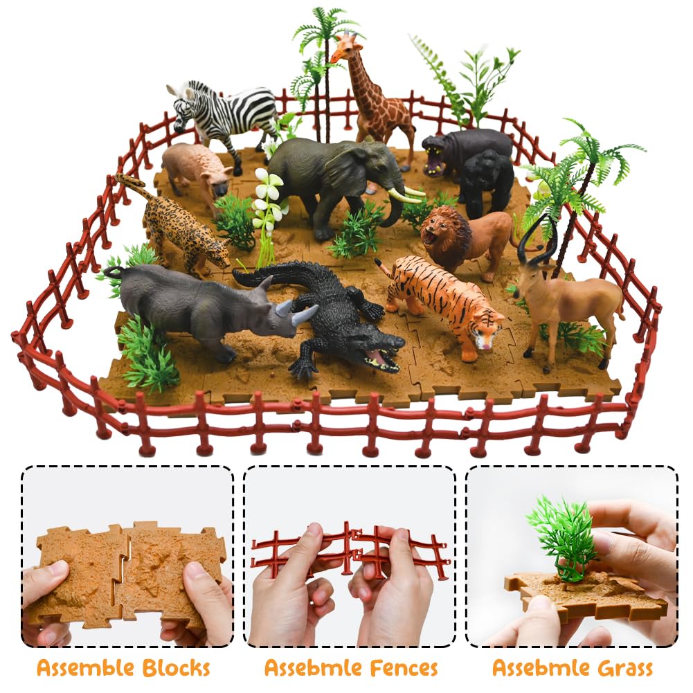 BOLZRA elephant figure helps build memory and sequencing during zoo scenes