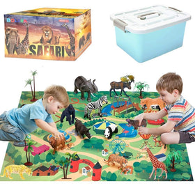 Bolzra safari animals figures set for imaginative pretend play and learning