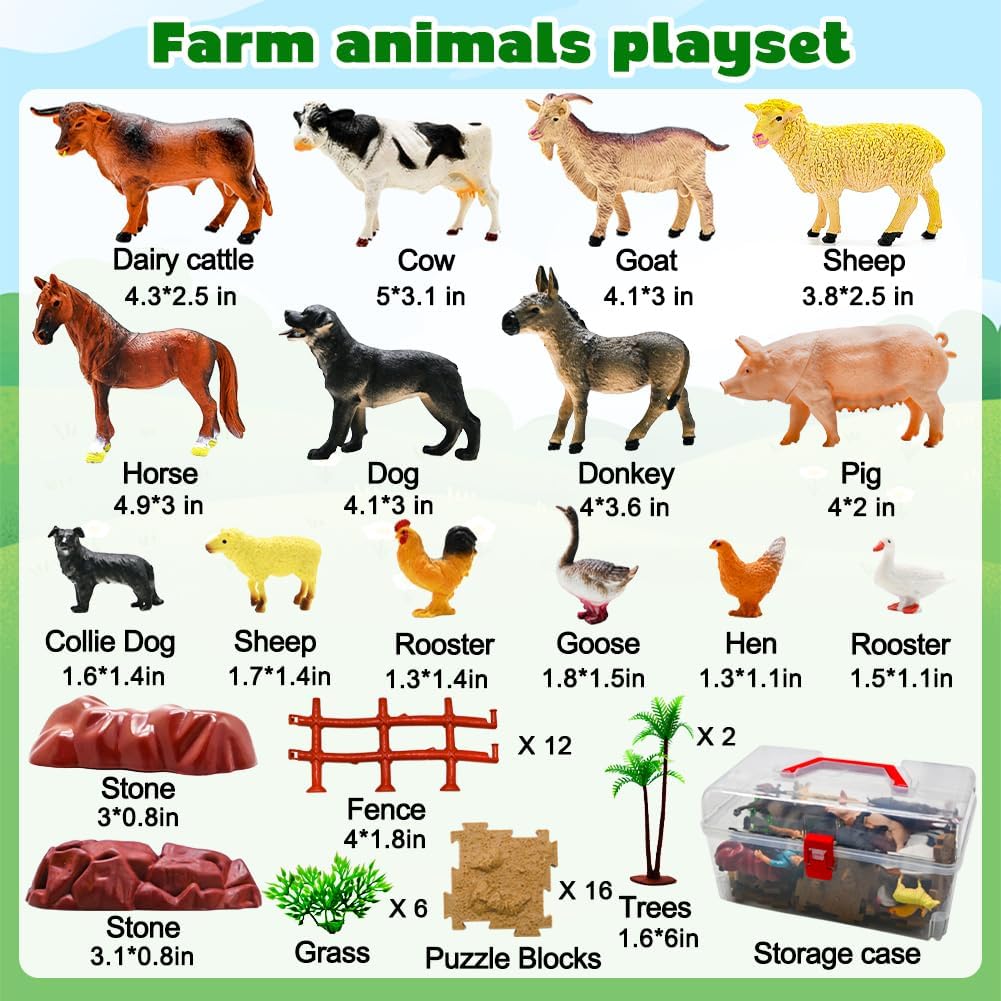 BOLZRA storage box and fence pack keeps toys organized after farm play