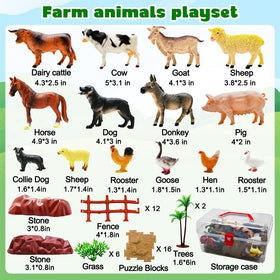 BOLZRA storage box and fence pack keeps toys organized after farm play