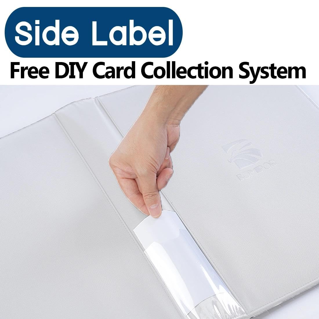 BOMIIPOR waterproof matte front cover protects cards during transport.