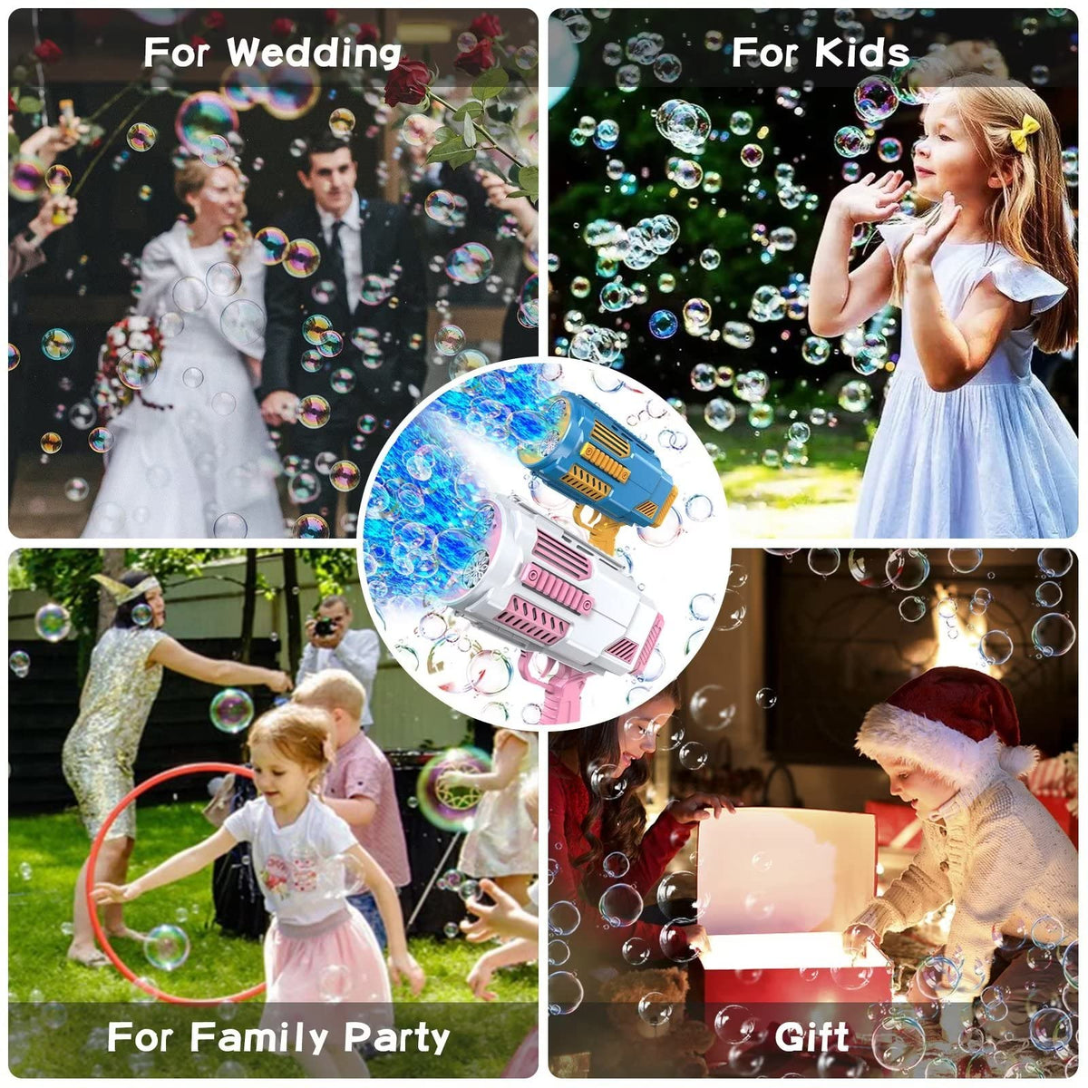 Safe ABS plastic BOMOCO bubble gun for kids