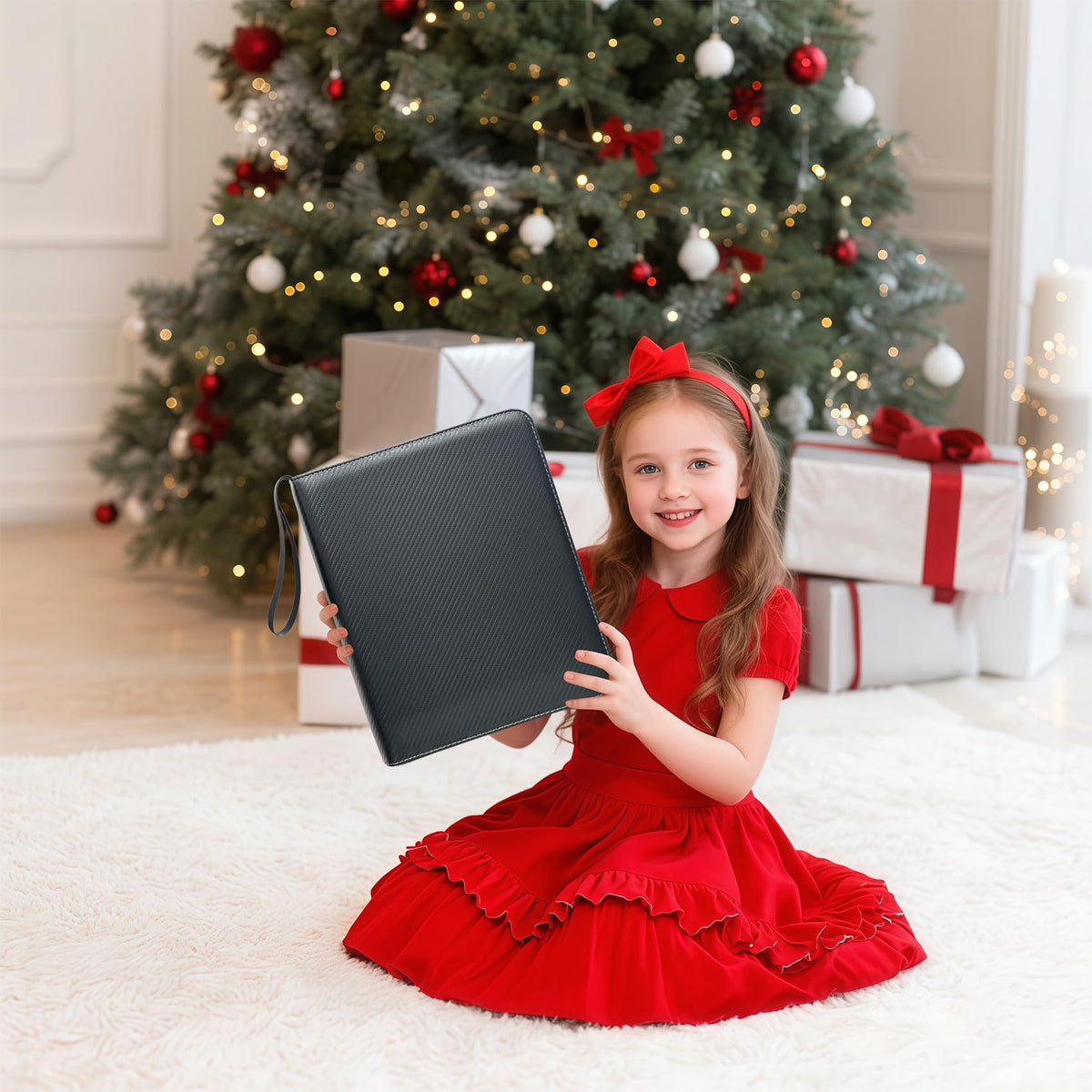 BOMOKS binder on shelf or backpack for easy access and visibility