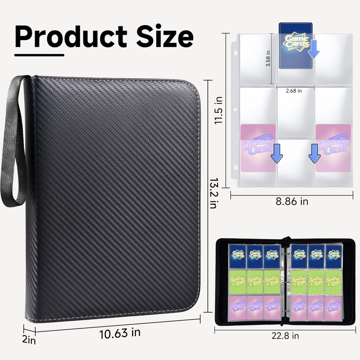 BOMOKS removable 3-ring binder enables quick customization as collection grows