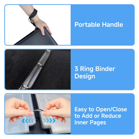 BOMOKS water-resistant PU exterior protects cards from spills and dust
