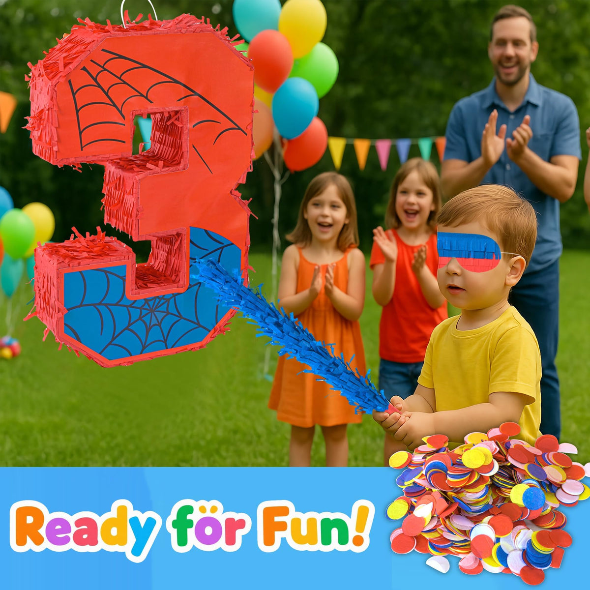 Bonafonso pinata stick and blindfold for safe party play