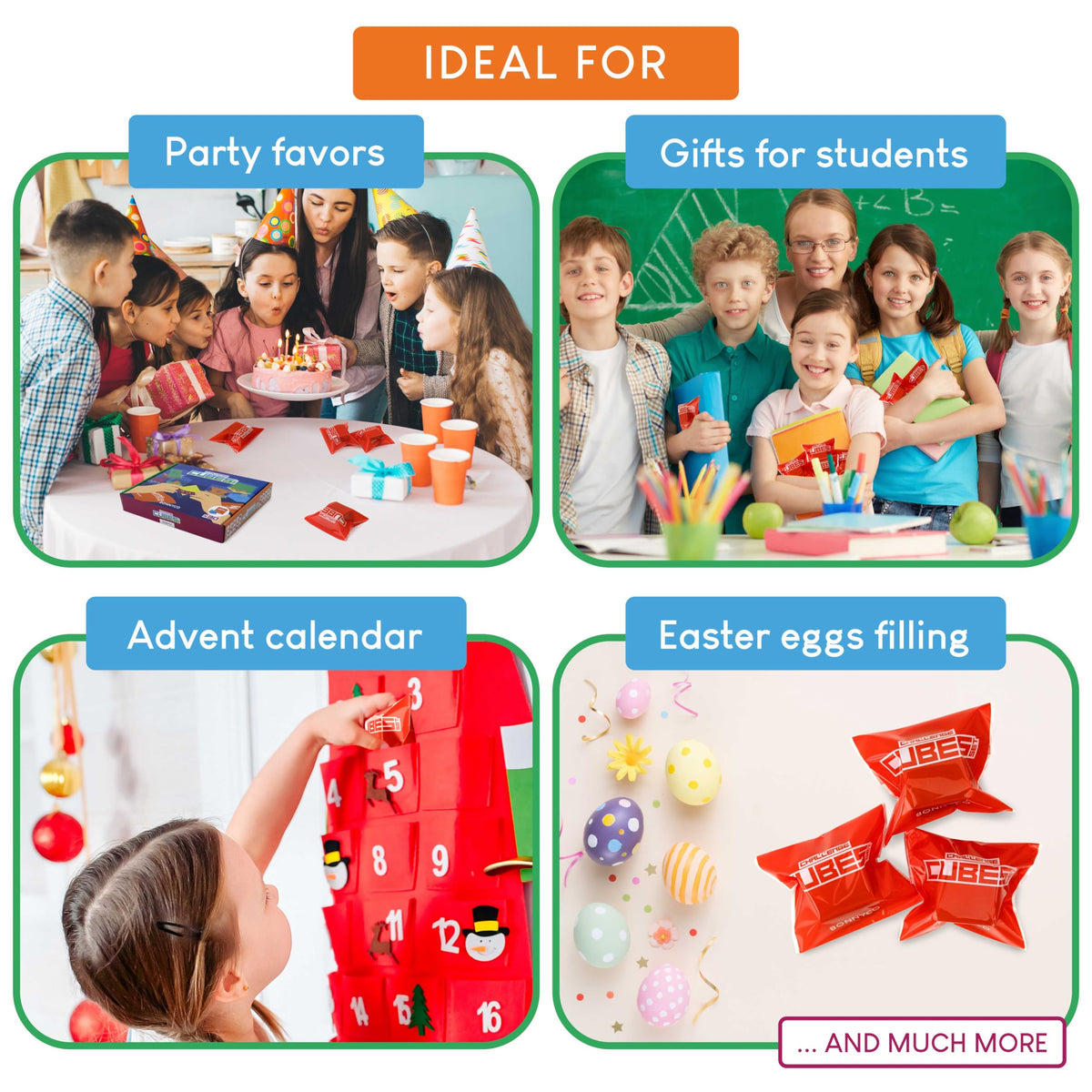 BONNYCO age-3-plus cubes suit gifts and classroom rewards.