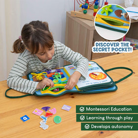 Bonnyco Felt Toddler Busy Board colors and shapes for early learning.