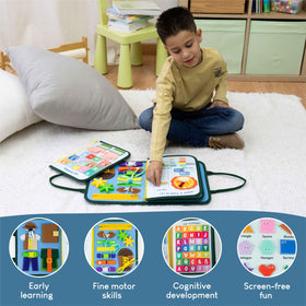 Bonnyco Velcro felt board, easy attachment and removal for toddlers.