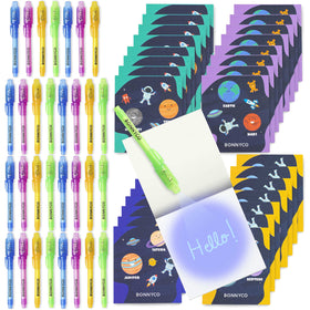 Bonnyco invisible ink pen pack with UV light reveals secret messages in color