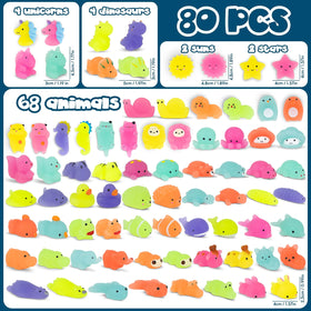 BONNYCO squishy party favors packed in opaque bags for surprises.