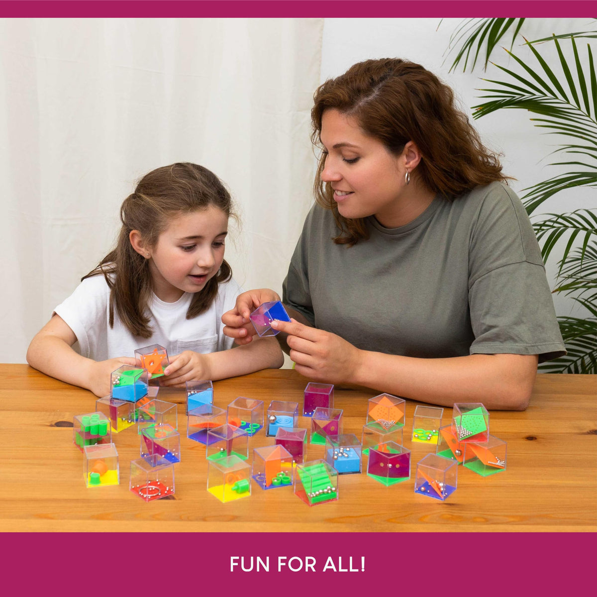 BONNYCO no-screen fun cubes promote screen-free entertainment during gatherings.