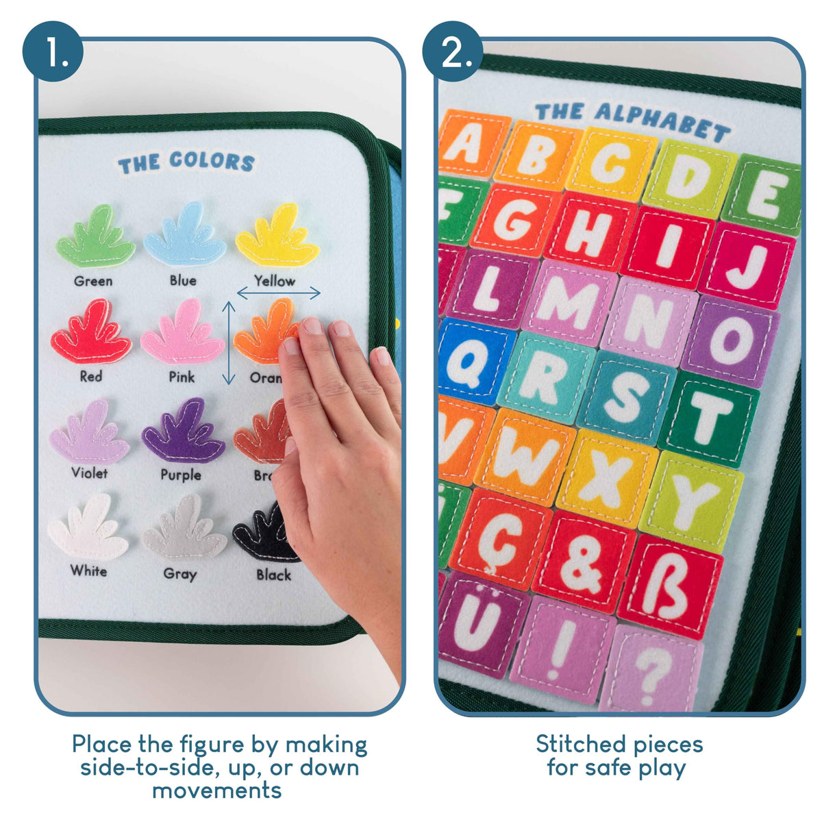 Bonnyco Soft felt materials, safe sensory play for babies.