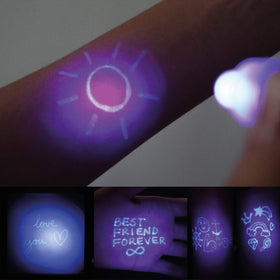 BONNYCO spy pen with yellow casing reveals secret messages under UV light