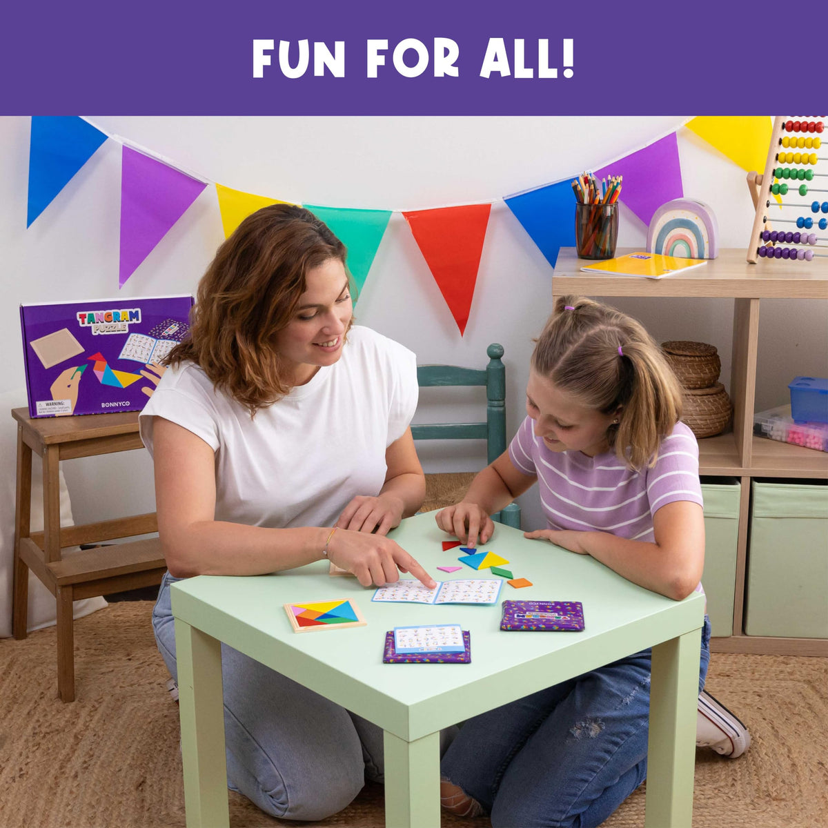 BONNYCO Tangram puzzle for ages 3+ promotes fine motor skills