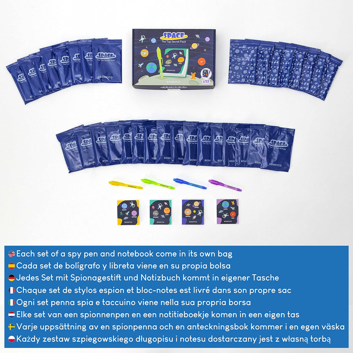 Bonnyco washable ink that can be wiped off with soap after play