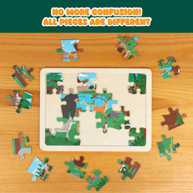 Bonnyco wooden puzzle Asian Oceanian fauna diverse ecosystems in one set