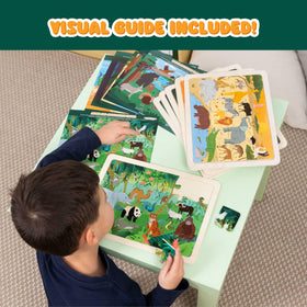 Bonnyco wooden puzzle European fauna habitats depicted in full color