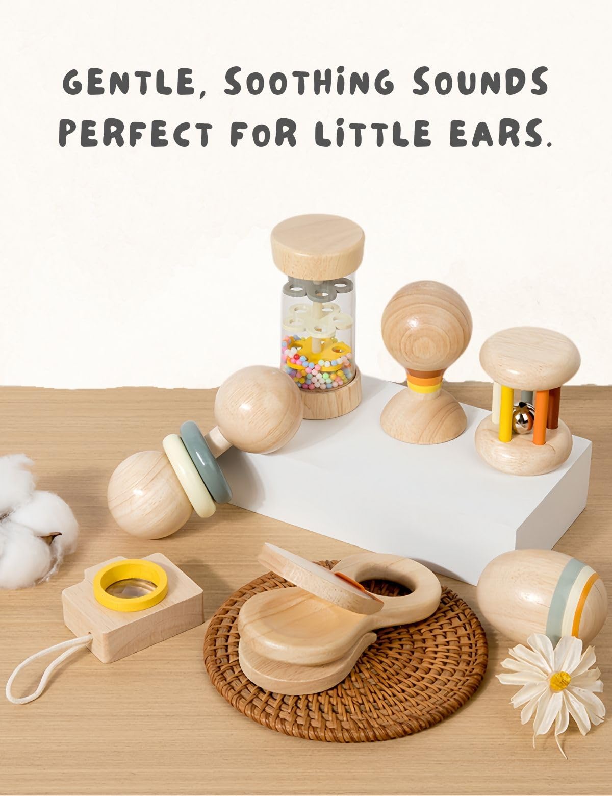 BONOVISTA Montessori-inspired instruments displayed for easy grasp and exploration.