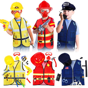Bonuci police costume vest for kids, ideal for pretend play and quick outfit changes.