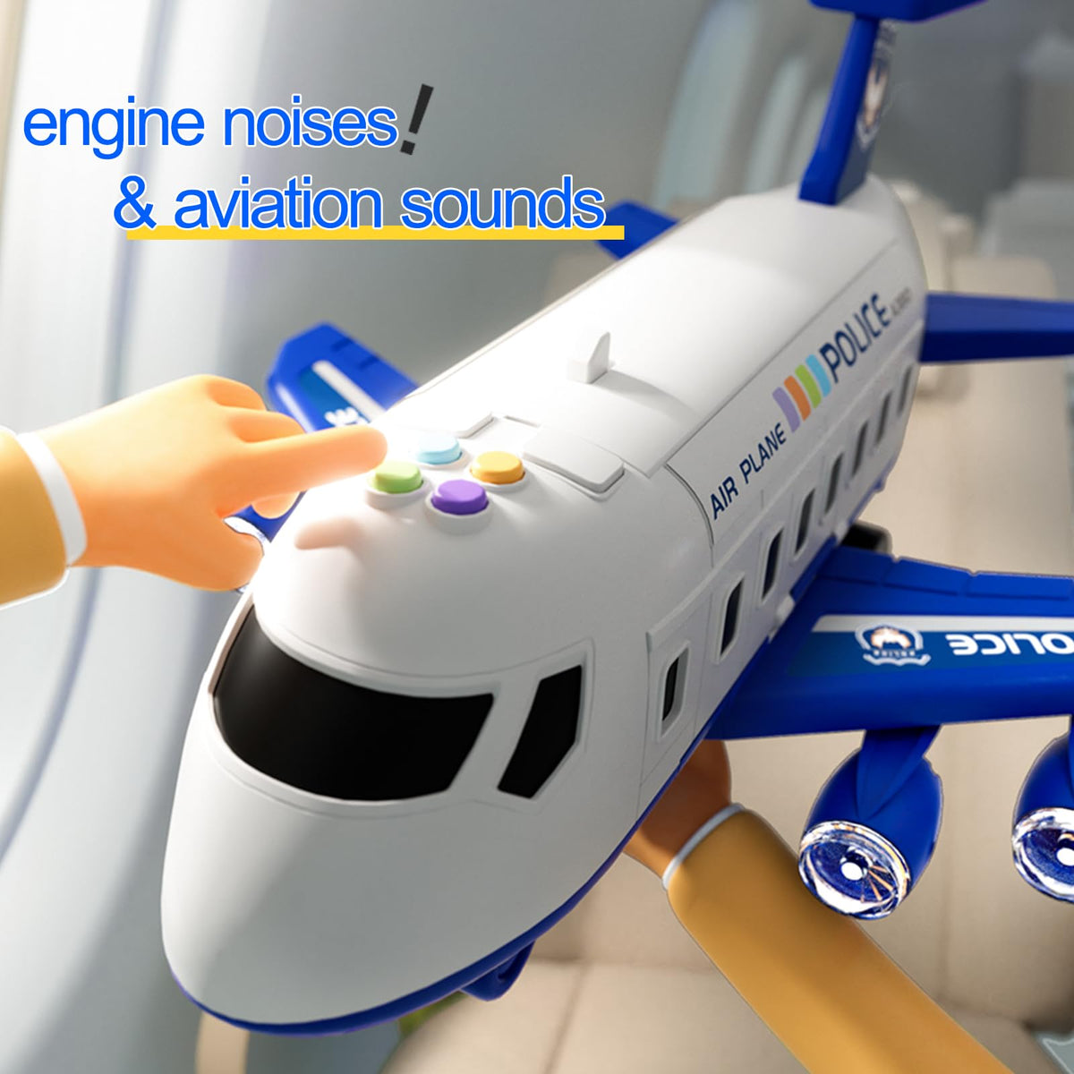 BoomCaCa airplane toy folds into airplane mode for tidy floors