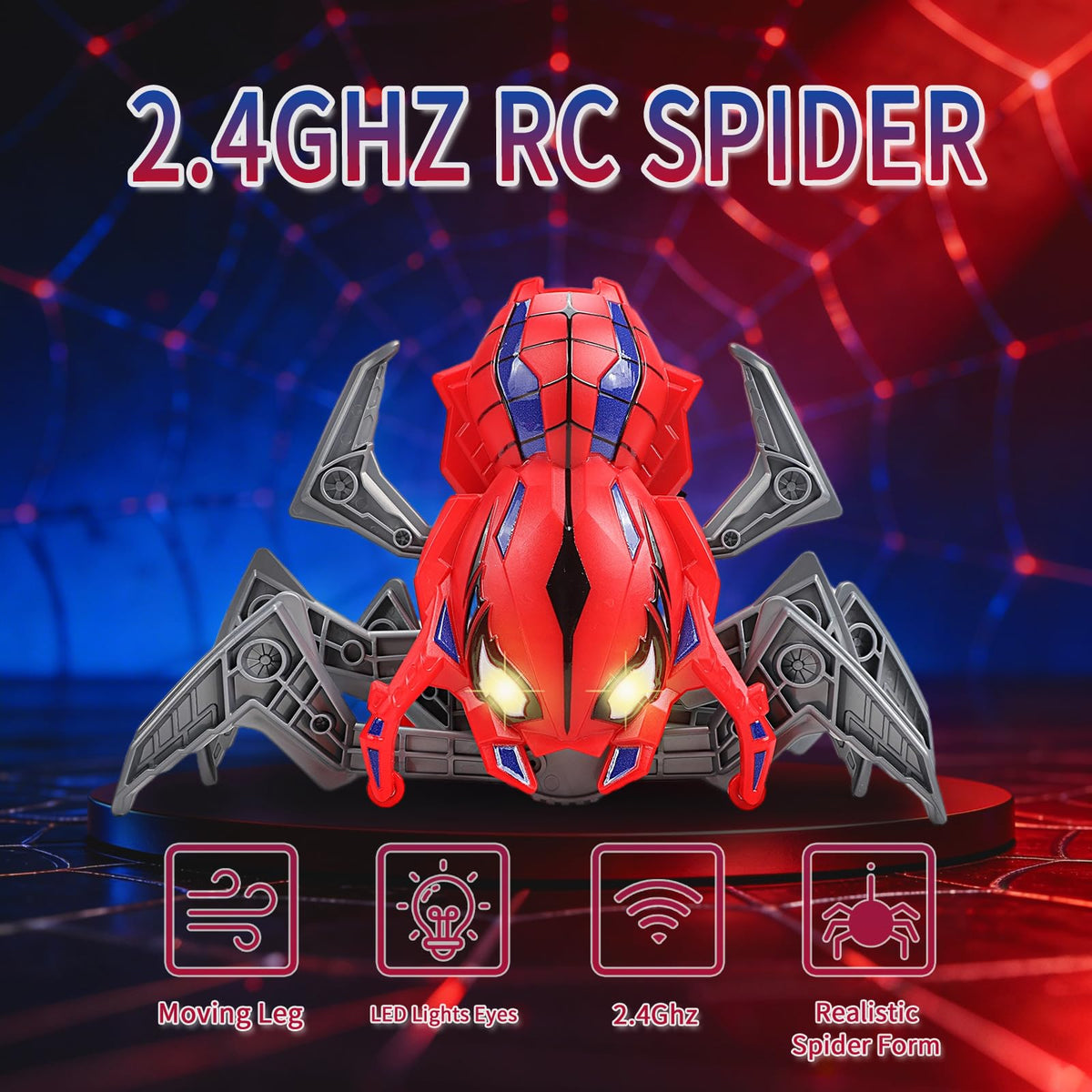 BoomCaCa spider toy with moving legs enhances hand-eye coordination