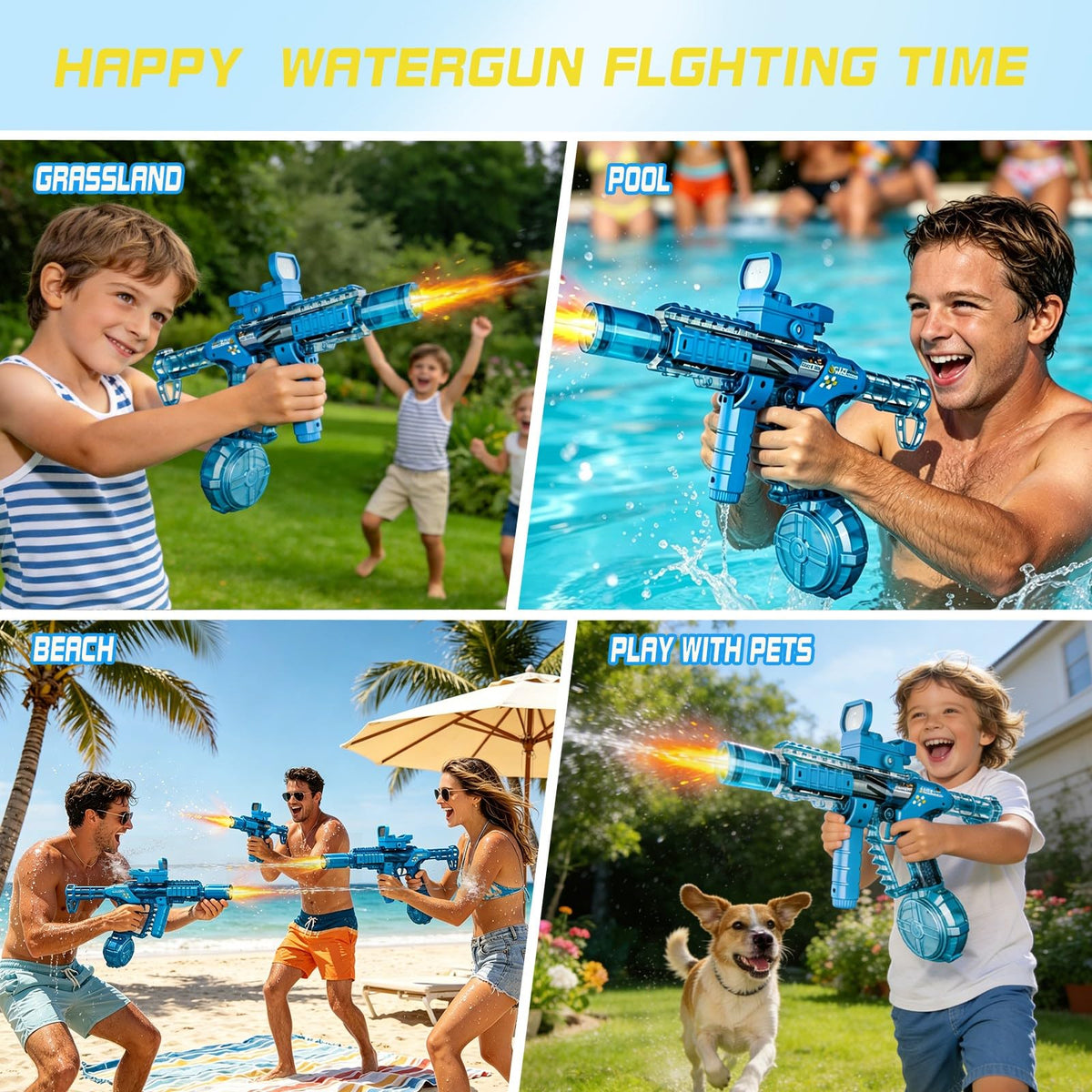 Fun for both kids and adults using the BoomCaCa water gun together.