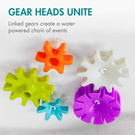 Suction cups secure toys to wall, keeping bath play inside tub