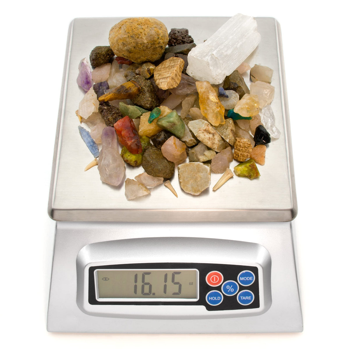 Boone's Mill gemstone paydirt in a sifting tray for hands-on learning.