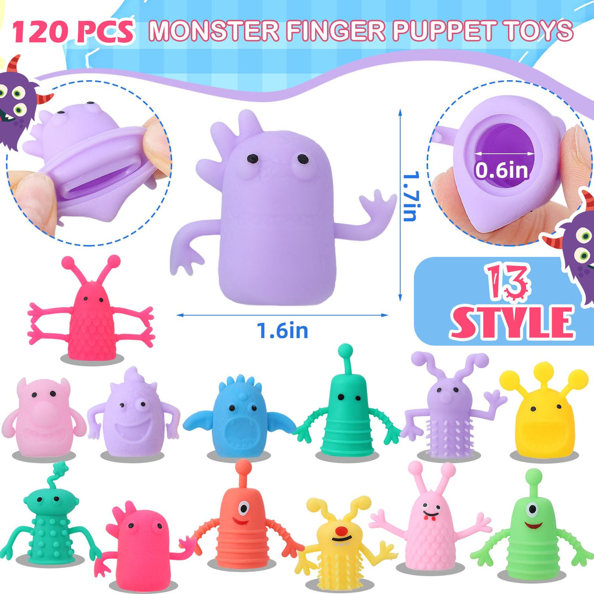 Booson monster finger puppet soft rubber design, ideal for quick storytelling props.