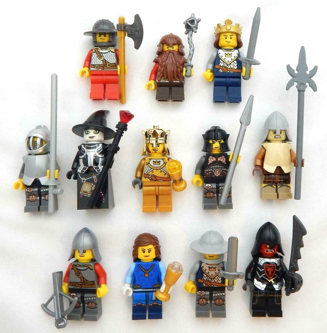 Booster Bricks random LEGO castle minifigures with weapon accessories for imaginative play and party favors