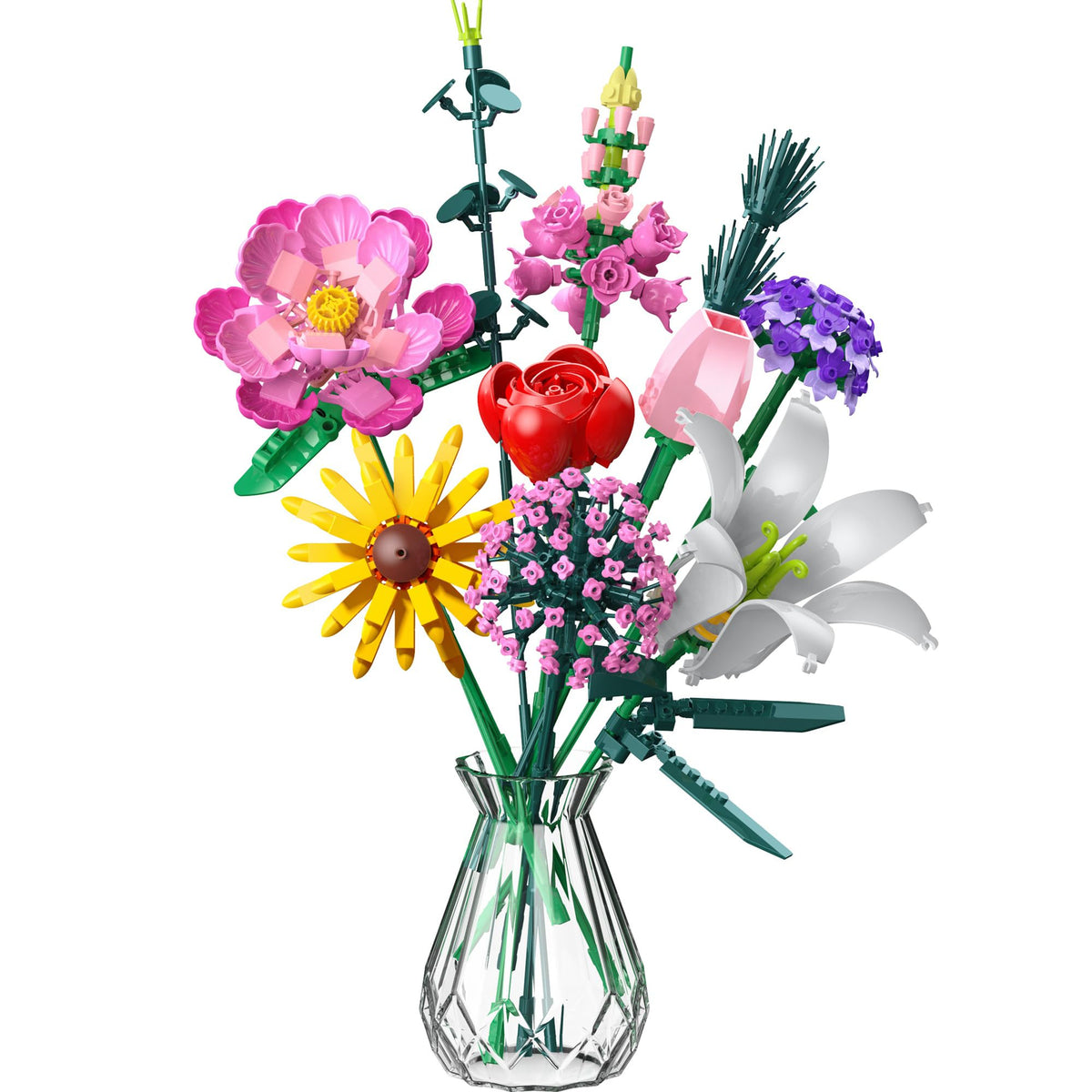 Booyuer Flowers Bouquet Building Set packaging ready for gifting and display
