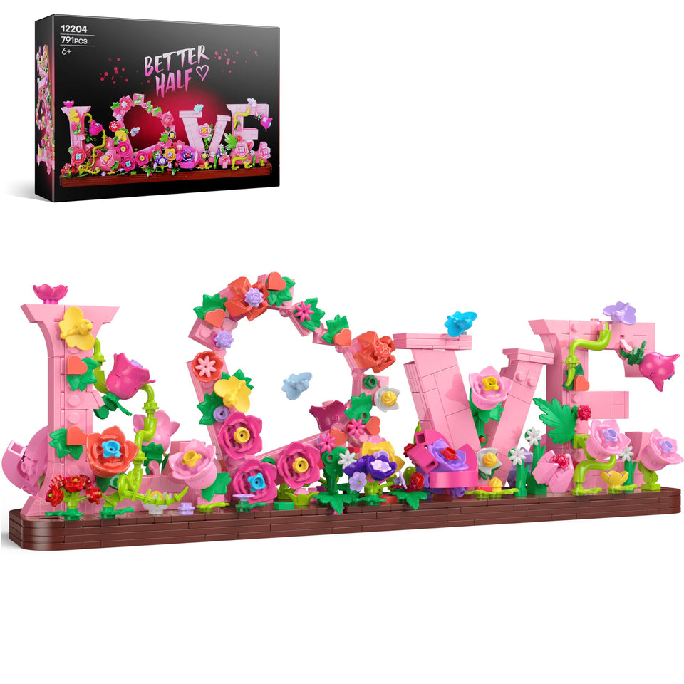 Booyuer love sign assembly for a romantic centerpiece.