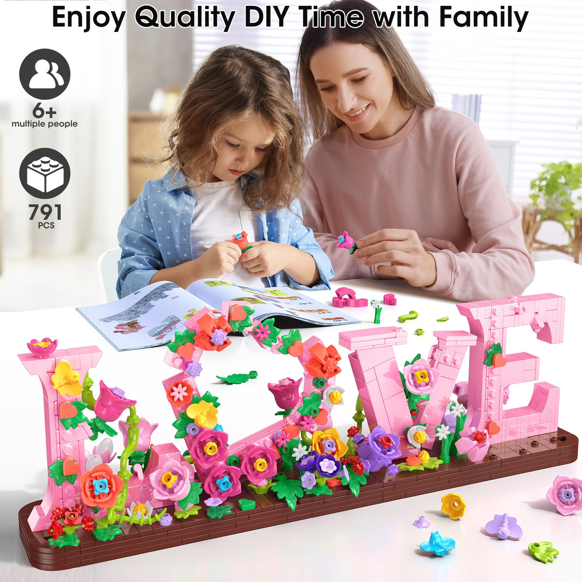 Booyuer roses, vines, and heart pieces create an elegant gift.