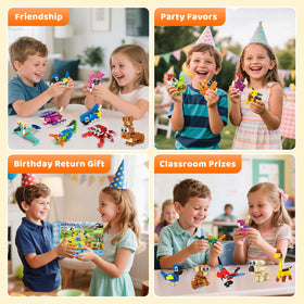 BOPEGOLO mini animals variety pack shows easy distribution for events.
