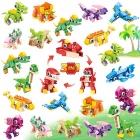 BOPEGOLO 24-pack Easter dinosaur blocks for classroom rewards.
