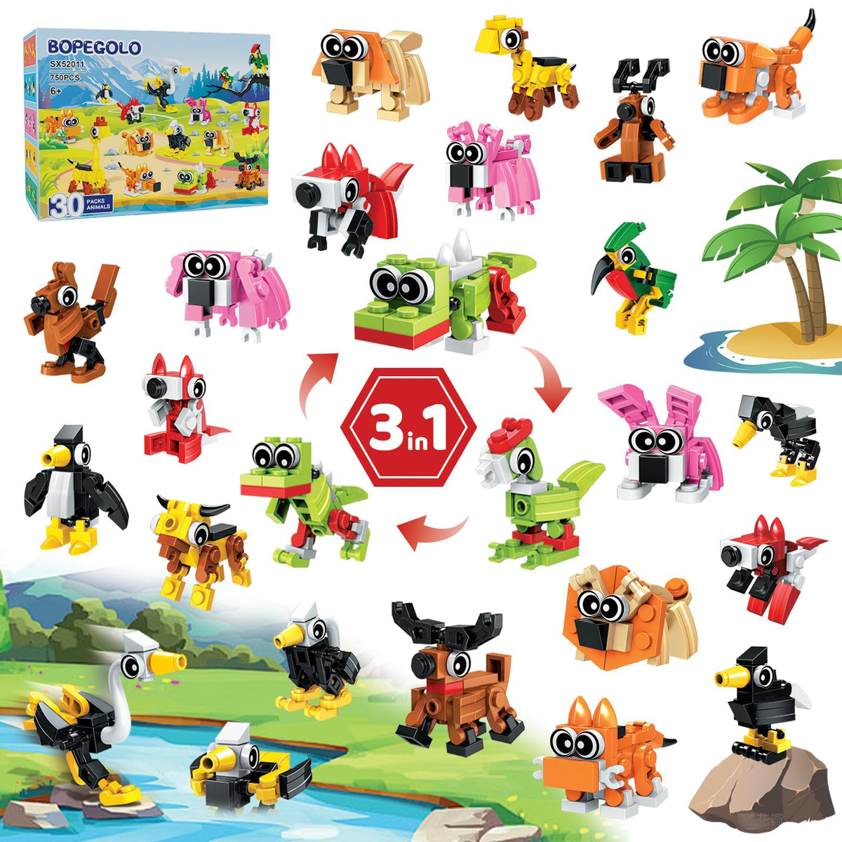 BOPEGOLO giraffe mini figure for party fun and imaginative play