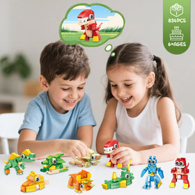 BOPEGOLO ages 6-12 dinosaur blocks spark creative play.