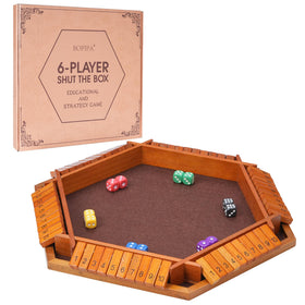 BOPIPA Shut The Box board close-up, perfect for family game night.