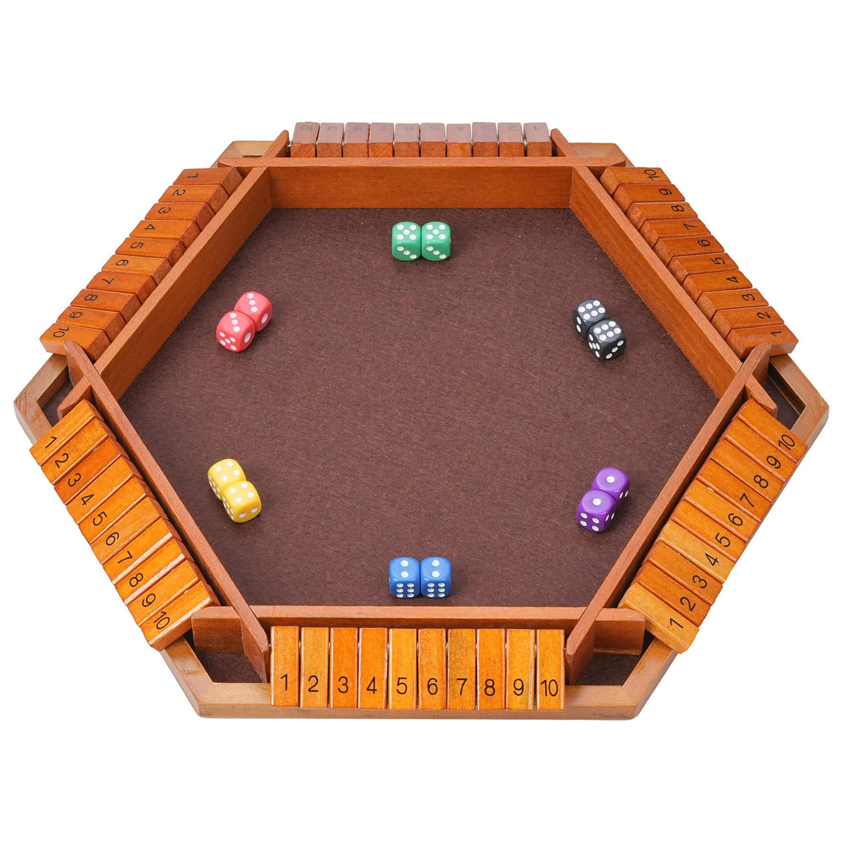 BOPIPA Shut The Box durable wood with smooth finish.