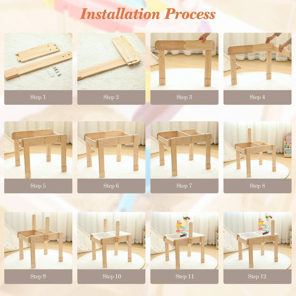 Bopoobo adjustable legs let you set the table height as kids grow