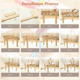 Bopoobo adjustable legs let you set the table height as kids grow