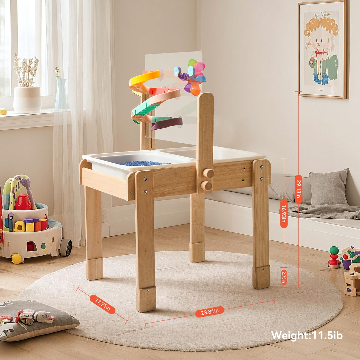 Bopoobo rubberwood construction emphasizes durability and safety
